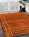 Abstract Orange Red Modern Rug in Family Room, abs4961