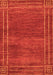 Machine Washable Abstract Orange Modern Area Rugs, wshabs4961org