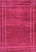 Machine Washable Abstract Pink Modern Rug, wshabs4961pnk