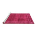 Sideview of Machine Washable Abstract Pink Modern Rug, wshabs4961pnk