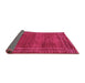 Sideview of Abstract Pink Modern Rug, abs4961pnk