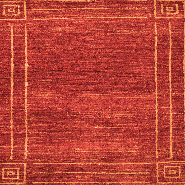 Square Abstract Orange Modern Rug, abs4961org