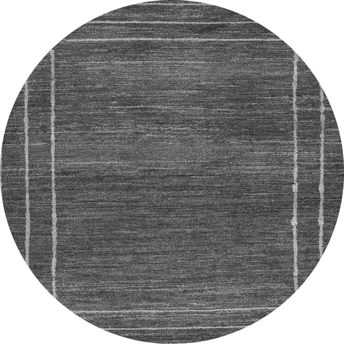 Round Abstract Gray Modern Rug, abs4961gry