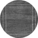 Round Abstract Gray Modern Rug, abs4961gry