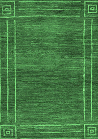 Abstract Emerald Green Modern Rug, abs4961emgrn