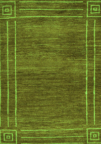 Abstract Green Modern Rug, abs4961grn