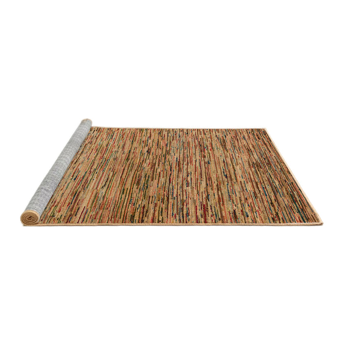 Sideview of Machine Washable Abstract Orange Rug, wshabs4962