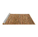 Sideview of Machine Washable Abstract Orange Rug, wshabs4962