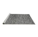 Sideview of Machine Washable Abstract Gray Modern Rug, wshabs4962gry