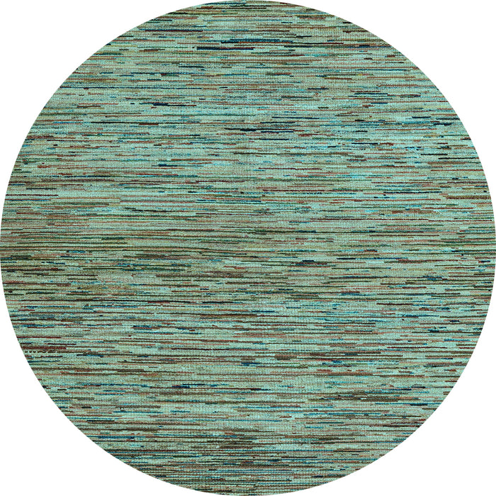 Round Abstract Light Blue Modern Rug, abs4962lblu
