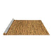 Sideview of Machine Washable Abstract Brown Modern Rug, wshabs4962brn