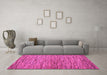 Machine Washable Abstract Pink Modern Rug in a Living Room, wshabs4962pnk