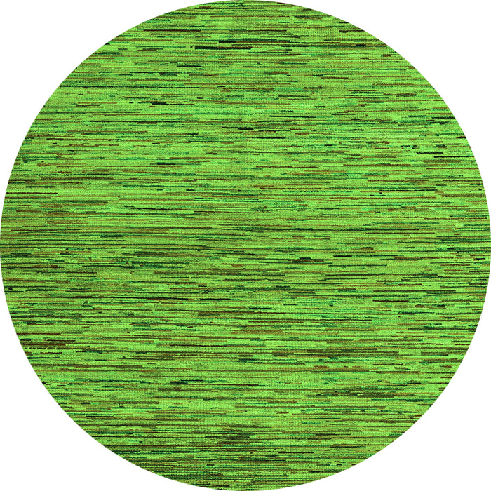 Round Abstract Green Modern Rug, abs4962grn
