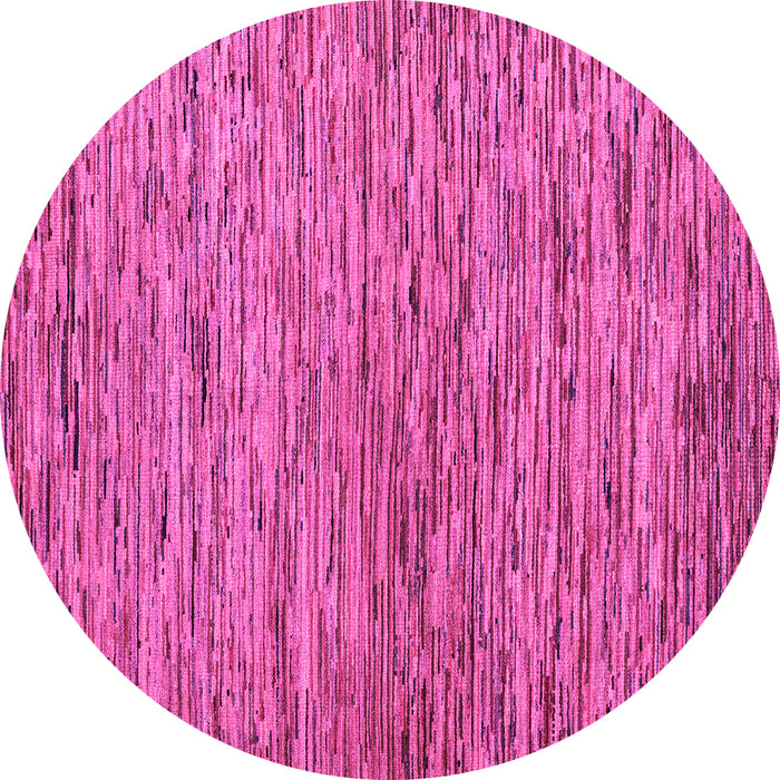Round Abstract Pink Modern Rug, abs4962pnk