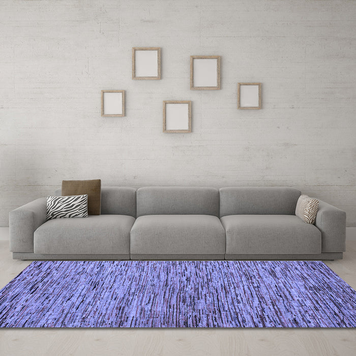 Machine Washable Abstract Blue Modern Rug in a Living Room, wshabs4962blu