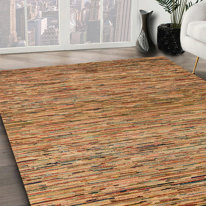 Machine Washable Abstract Orange Rug in a Family Room, wshabs4962