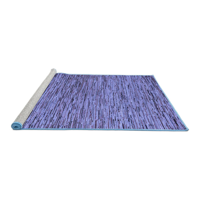 Sideview of Machine Washable Abstract Blue Modern Rug, wshabs4962blu