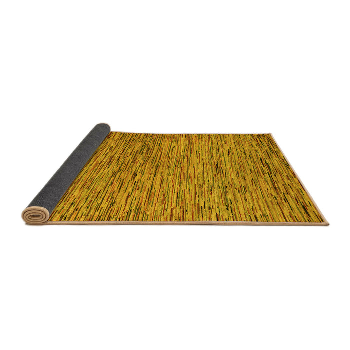 Sideview of Abstract Yellow Modern Rug, abs4962yw