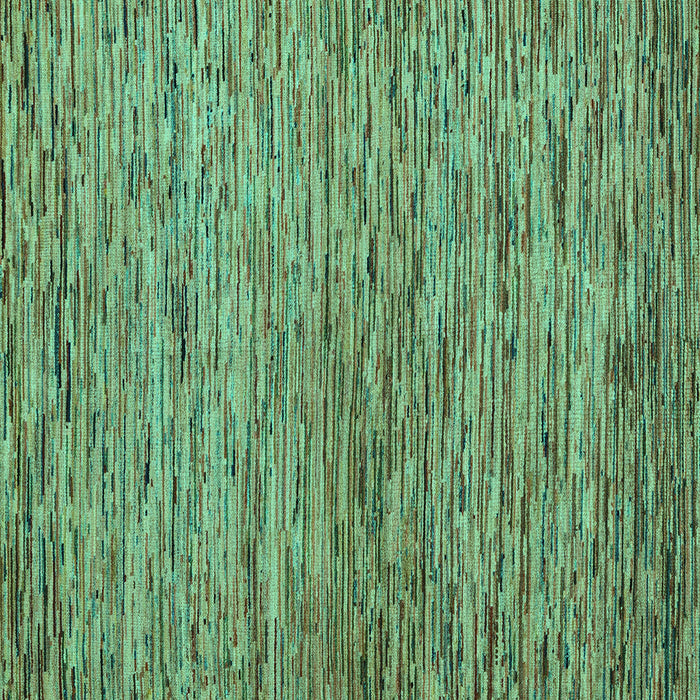 Square Machine Washable Abstract Turquoise Modern Area Rugs, wshabs4962turq