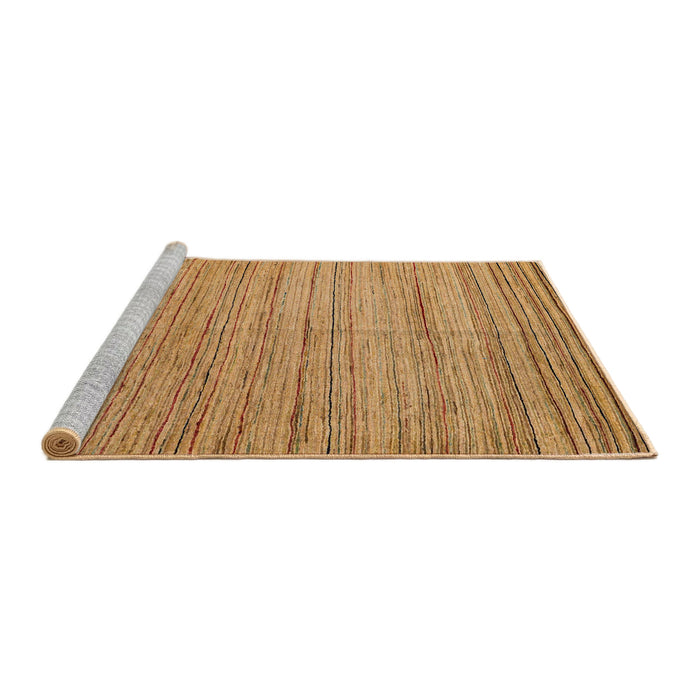 Sideview of Machine Washable Abstract Orange Rug, wshabs4963