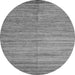 Round Machine Washable Abstract Gray Modern Rug, wshabs4963gry