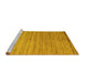 Sideview of Machine Washable Abstract Yellow Modern Rug, wshabs4963yw