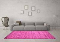 Machine Washable Abstract Pink Modern Rug, wshabs4963pnk