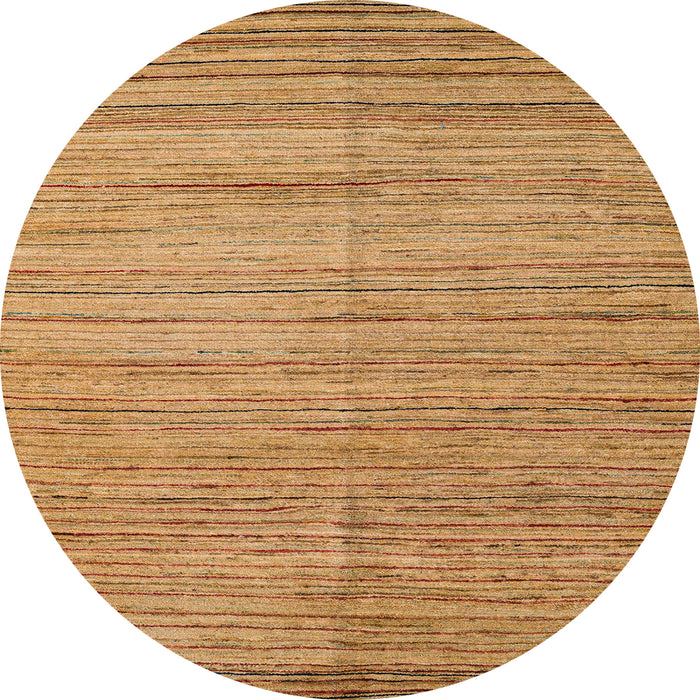 Round Abstract Orange Modern Rug, abs4963