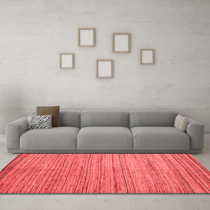 Modern Red Washable Rugs