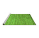 Sideview of Machine Washable Abstract Green Modern Area Rugs, wshabs4963grn