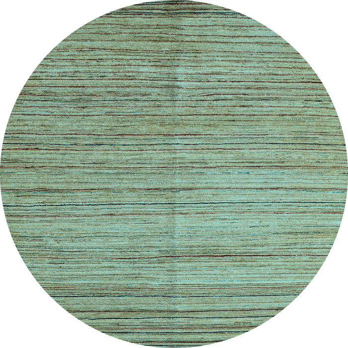 Round Machine Washable Abstract Light Blue Modern Rug, wshabs4963lblu