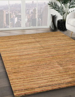 Machine Washable Abstract Orange Rug in a Family Room, wshabs4963