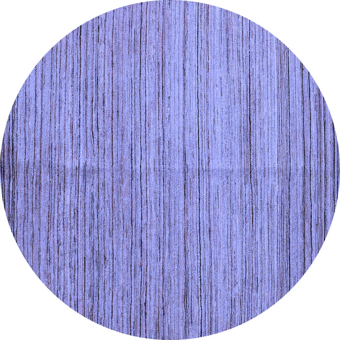 Round Machine Washable Abstract Blue Modern Rug, wshabs4963blu