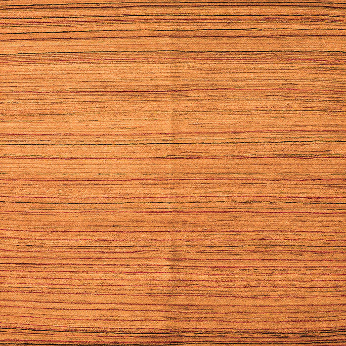 Square Machine Washable Abstract Orange Modern Area Rugs, wshabs4963org