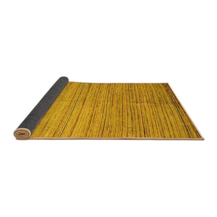 Sideview of Abstract Yellow Modern Rug, abs4963yw