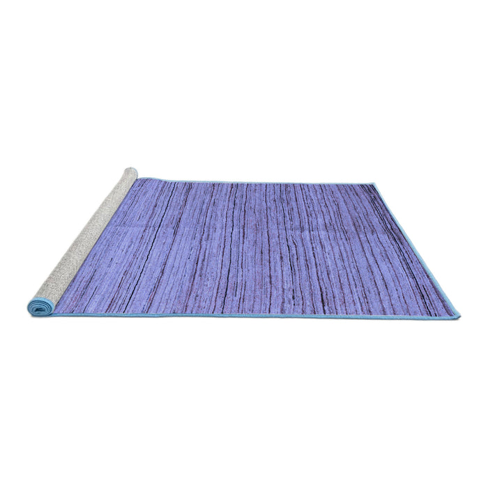 Sideview of Machine Washable Abstract Blue Modern Rug, wshabs4963blu