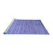 Sideview of Machine Washable Abstract Blue Modern Rug, wshabs4963blu