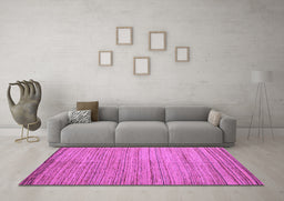 Machine Washable Abstract Purple Modern Area Rugs in a Living Room, wshabs4963pur