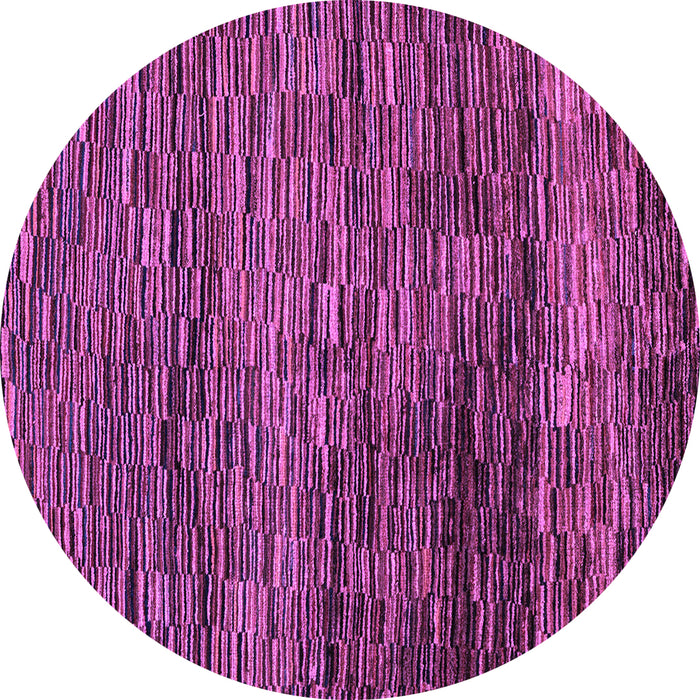 Round Machine Washable Abstract Purple Modern Area Rugs, wshabs4964pur