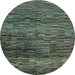 Round Abstract Light Blue Modern Rug, abs4964lblu