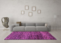 Machine Washable Abstract Purple Modern Rug, wshabs4964pur