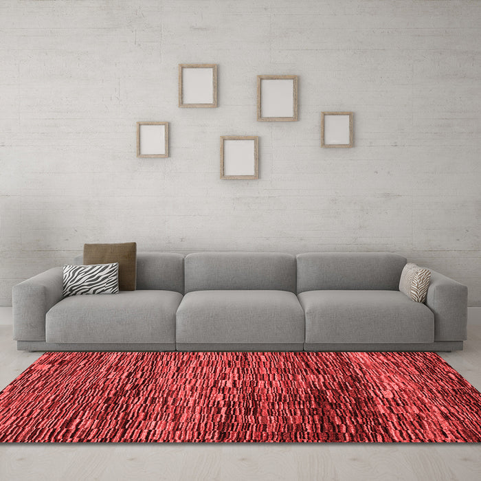 Modern Red Washable Rugs