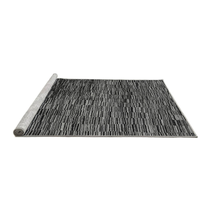 Sideview of Machine Washable Abstract Gray Modern Rug, wshabs4964gry