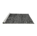 Sideview of Machine Washable Abstract Gray Modern Rug, wshabs4964gry