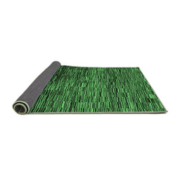 Sideview of Abstract Emerald Green Modern Rug, abs4964emgrn