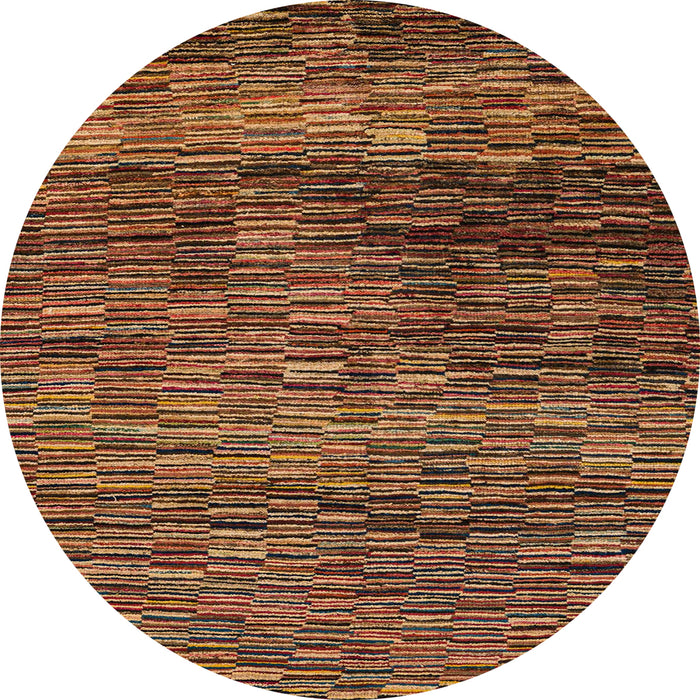 Round Abstract Red Modern Rug, abs4964