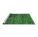 Sideview of Machine Washable Abstract Emerald Green Modern Area Rugs, wshabs4964emgrn