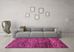 Machine Washable Abstract Pink Modern Rug in a Living Room, wshabs4964pnk