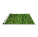 Sideview of Machine Washable Abstract Green Modern Area Rugs, wshabs4964grn