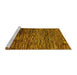 Sideview of Machine Washable Abstract Yellow Modern Rug, wshabs4964yw